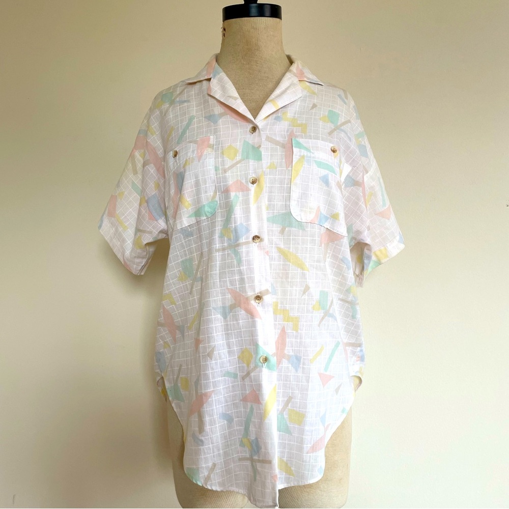 OAK HILL | 1980s geometric blouse